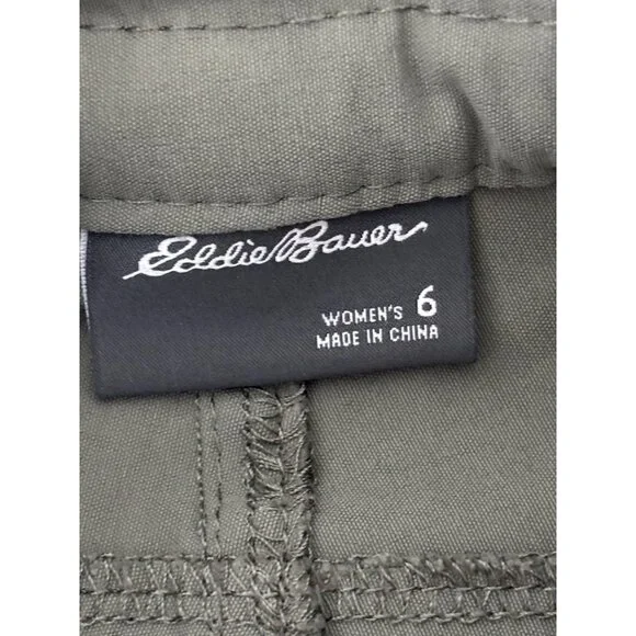 Eddie Bauer Pants 6 Cropped Hiking Pocket Gorp Core Outdoor Trail Cottage Core - Picture 7 of 14